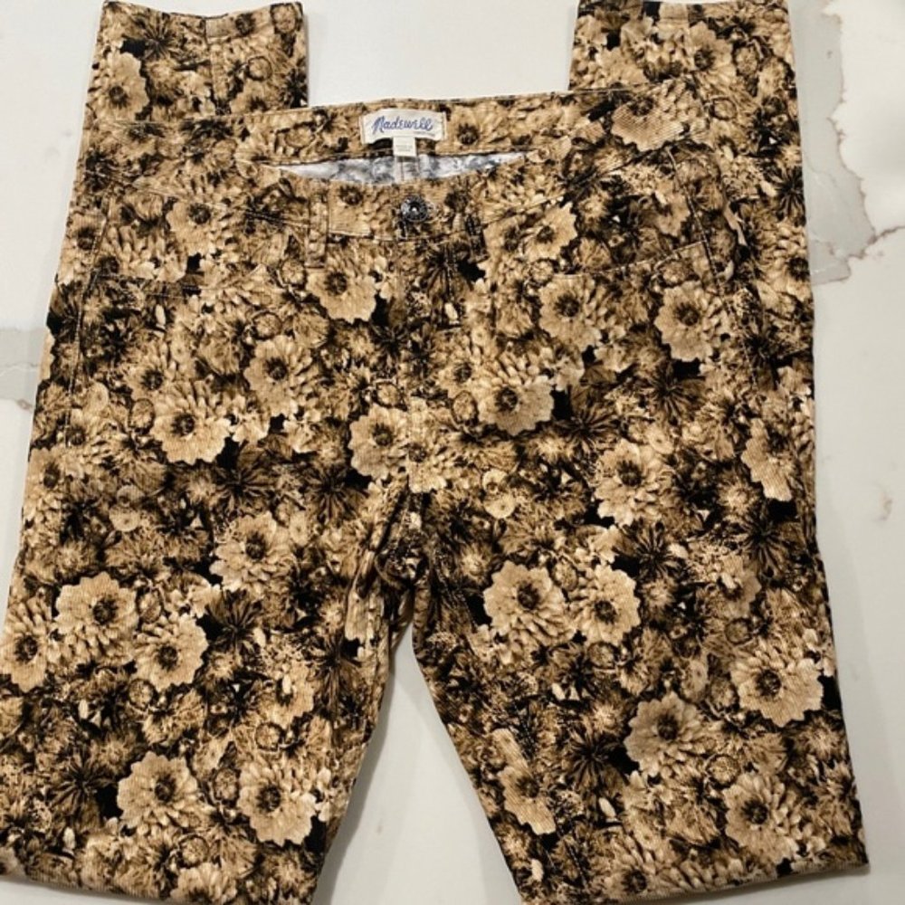 Madewell Floral Corduroy Jeans